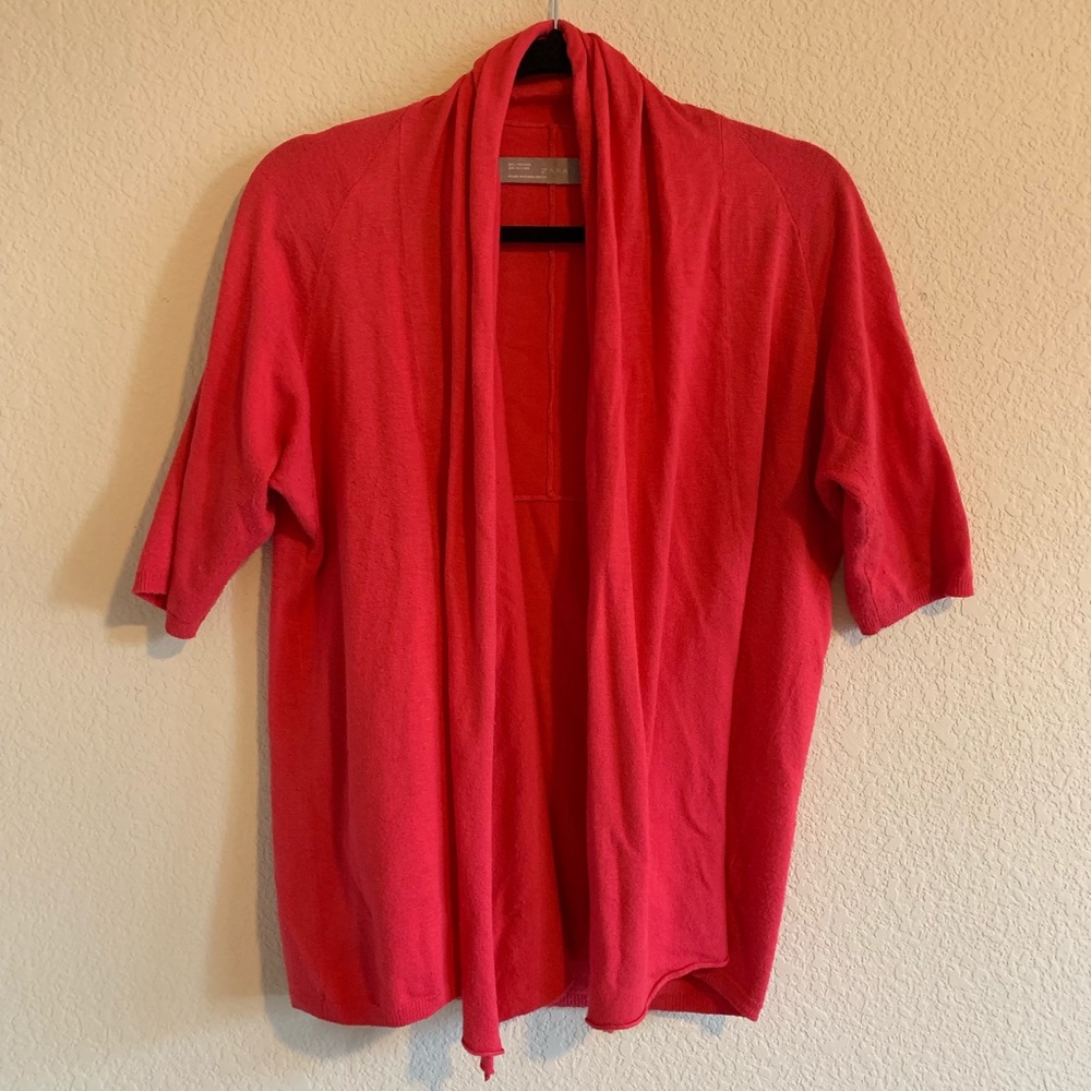 Zara open short sleeve sweater